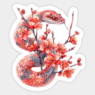 Serpentine Blossoms Sticker